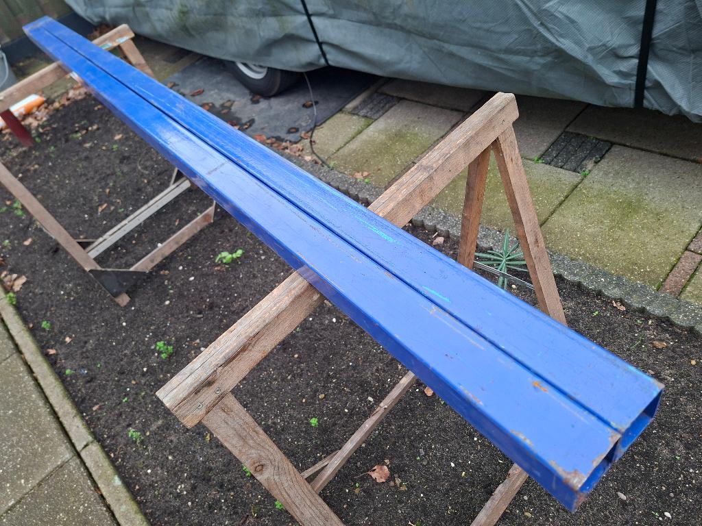 KOKERS - KOKERPROFIELEN - 50x50x2mm - L= 227,5 cm, Doe-het-zelf en Verbouw, Metalen, Ophalen, Gebruikt, IJzer