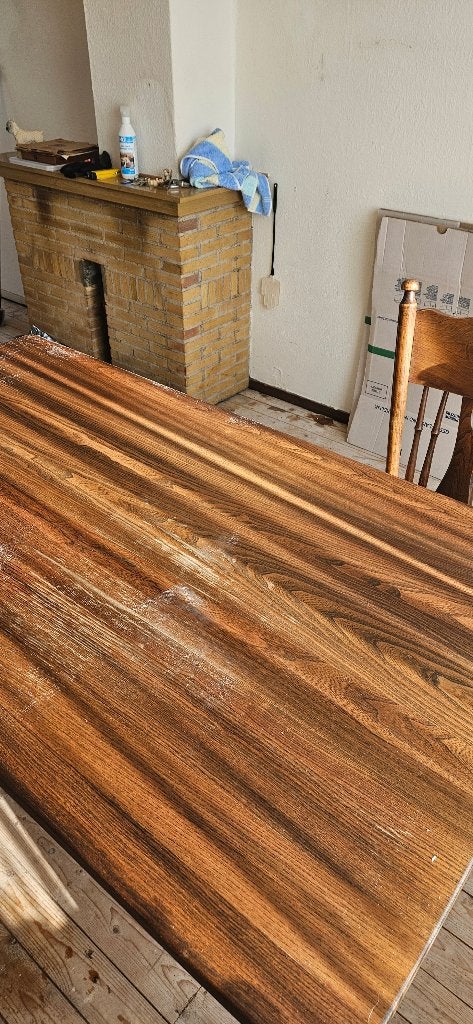 Oirschotse Tafel met 6 stoelen, Huis en Inrichting, Ophalen, Gebruikt, Bruin, Oirschotse stijl 1960