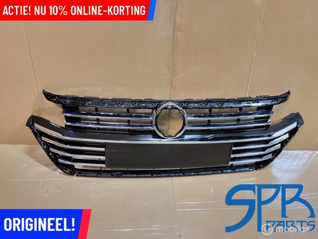 Vw ARTEON 3G8 2017-2020 GRILLE ORIGINEEL CHROOM ZWART GRILL, Gebruikt, VOLKSWAGEN, Volkswagen, Ophalen of Verzenden