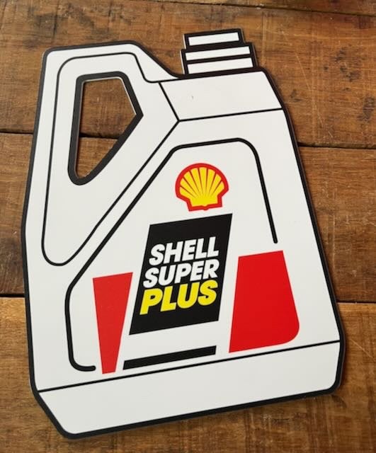 Shell Super plus reclamebord  25  34 cm kunststof, Ophalen of Verzenden, Zo goed als nieuw, Reclamebord
