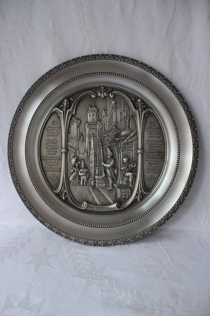 Vintage WMF tin wandbord Carl Spitzweg, Antiek en Kunst, Ophalen of Verzenden
