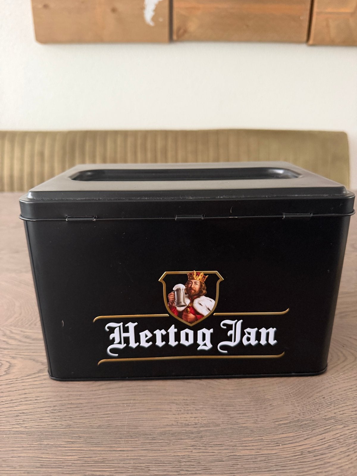 Hertog Jan blik met schuimrubberen inleg, Ophalen of Verzenden, Zo goed als nieuw, Overige, Overige merken