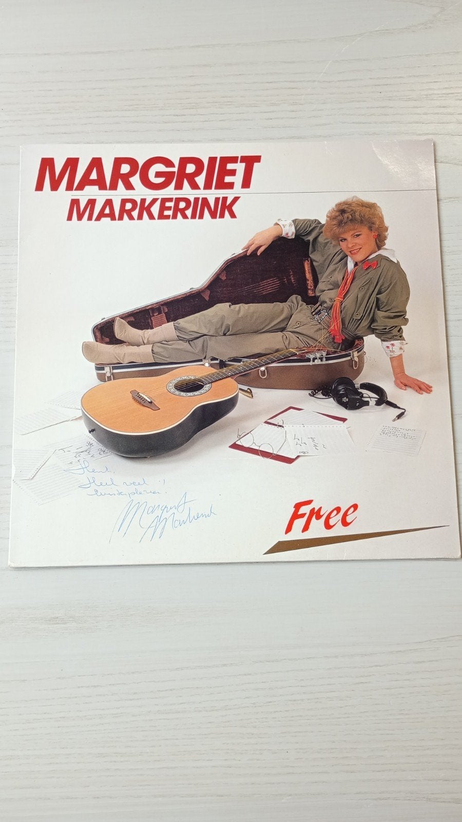 Margriet Markerink - Free lp (gesigneerd), Verzenden, 1980 - 1989, Gebruikt, 12 inch