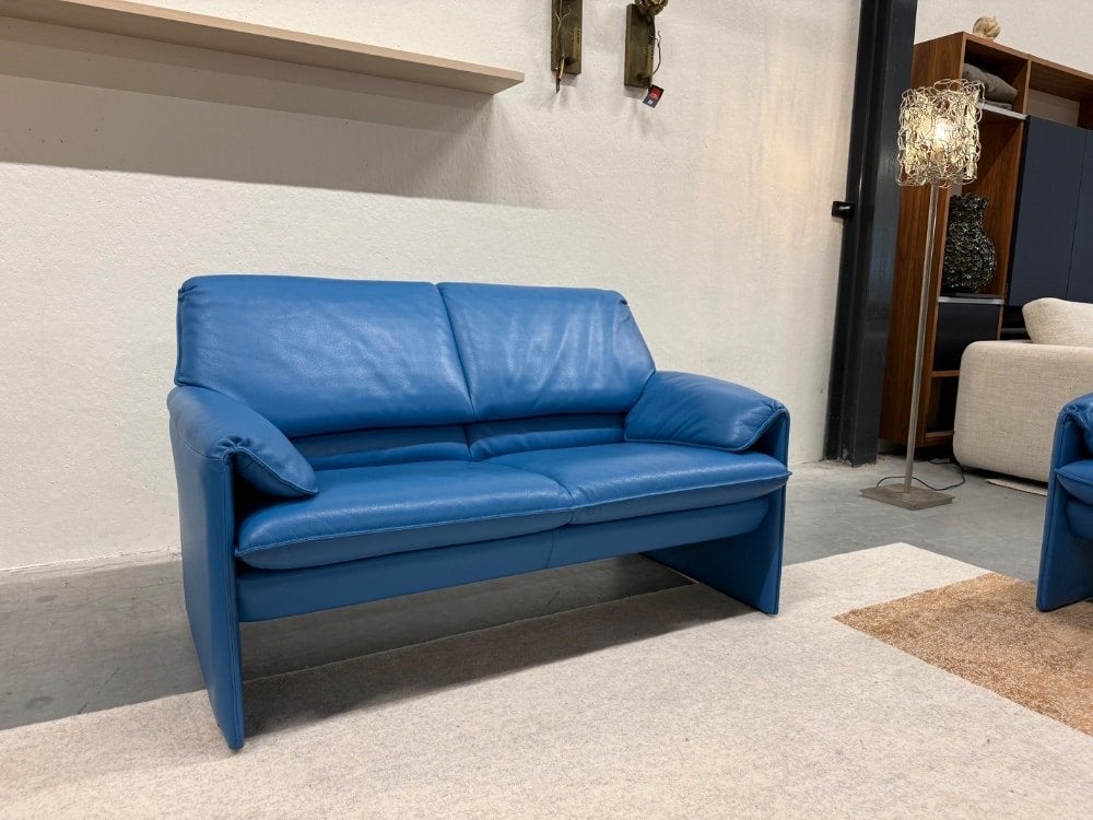 Bora Beta Bank 2 Zits Blauw leer Design 147, Leolux, Info@leolux.nl, Tweepersoons, Ophalen of Verzenden