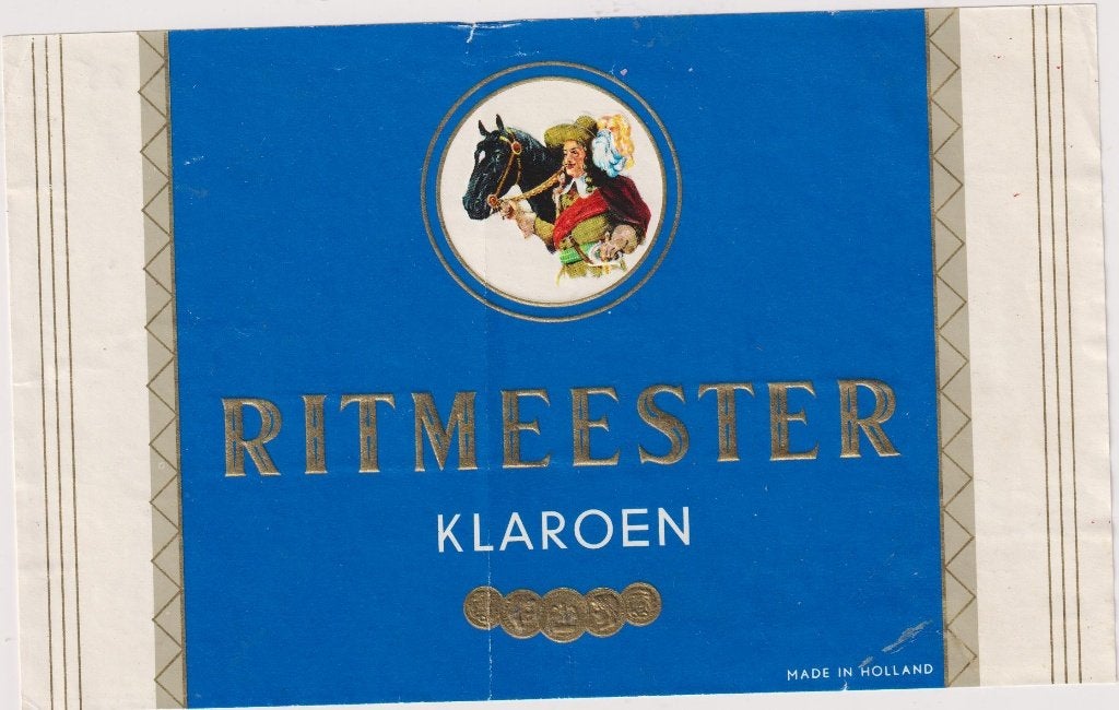 sigarenbanden - etiket - RITMEESTER, Ophalen of Verzenden, Gebruikt, Sigarenbandjes