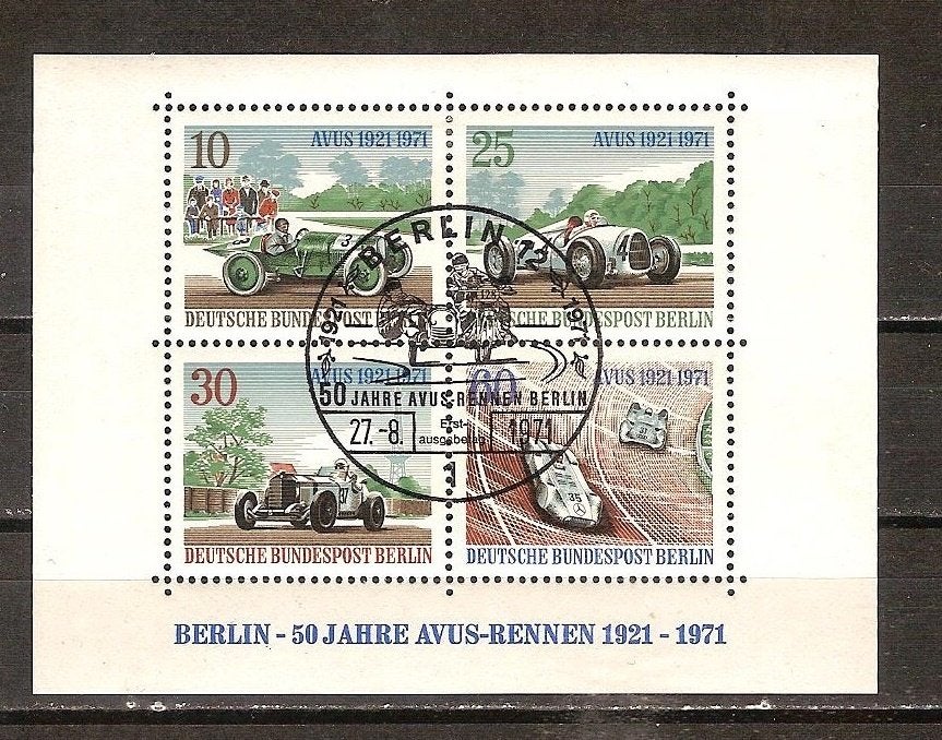Auto 4 Berlin blok 3, Ophalen of Verzenden, Gestempeld, Auto's
