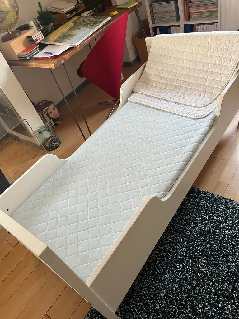 IKEA SULTAN Kinderbed met matras en lattenbodem, Gebruikt, 70 tot 85 cm, Lattenbodem, 140 tot 160 cm