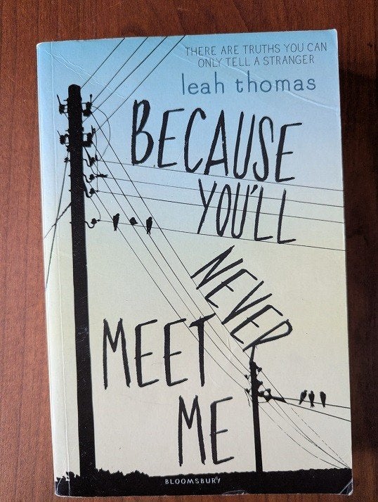 Leah Thomas. Because you'll never meet me. ( young adult ), Boeken, Leah Thomas, Ophalen of Verzenden, Zo goed als nieuw, Fictie