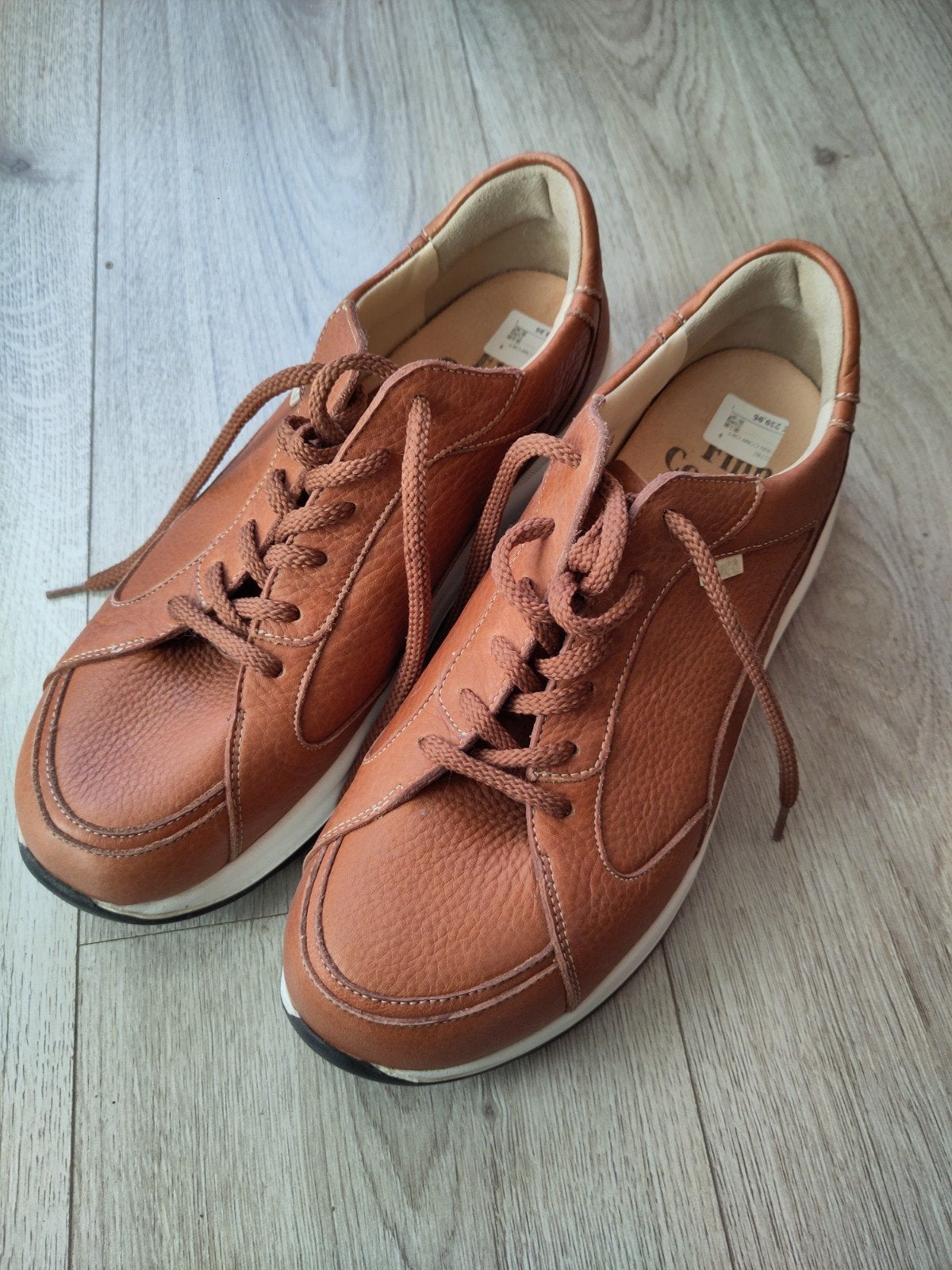 Finn Comfort Cognac Leren Schoenen - Maat 43, Ophalen of Verzenden, Nieuw, Bruin