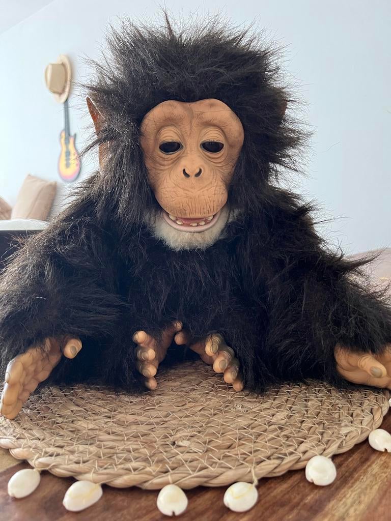 Levensechte Baby Chimpansee - 30 cm - Geluid & Beweging, Ophalen of Verzenden, Gebruikt, Jongen of Meisje