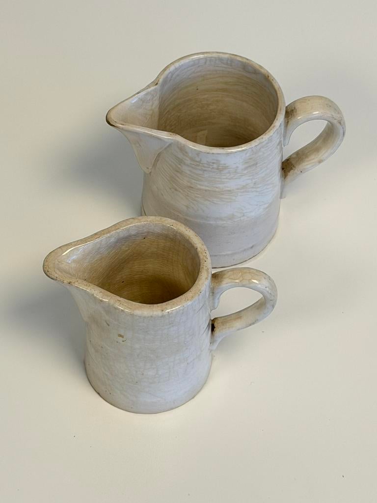 2x Boch Frères Keramis melkkannen set vintage België servies, Ophalen of Verzenden