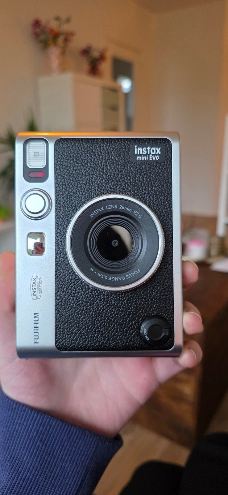 Instax Mini Evo zwart met hoesje, 14 megapixels, Cameratas, Instant camera, Ophalen of Verzenden