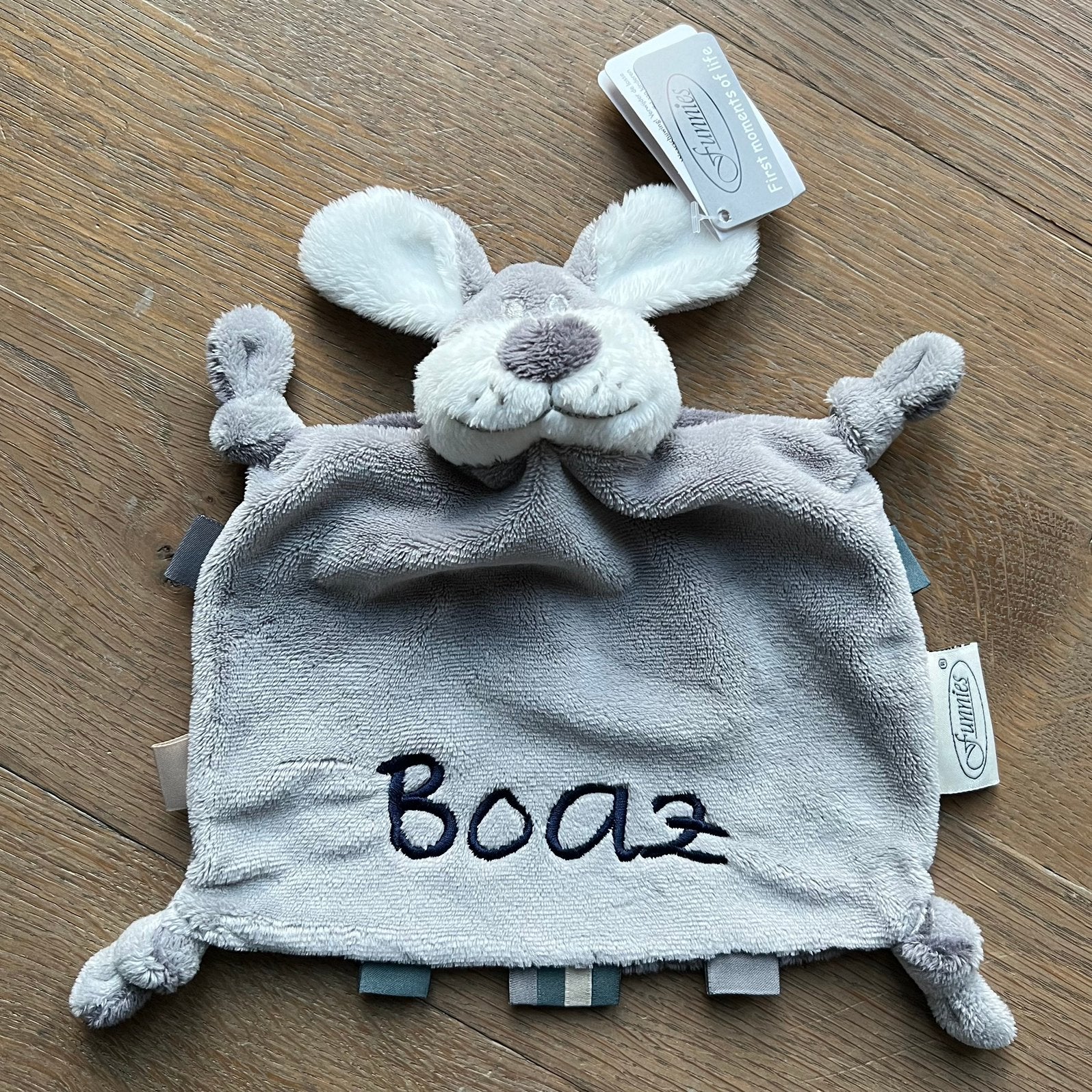 Knuffeldoekje “ Hond” met naam, Ophalen of Verzenden, Nieuw, Kraamcadeau