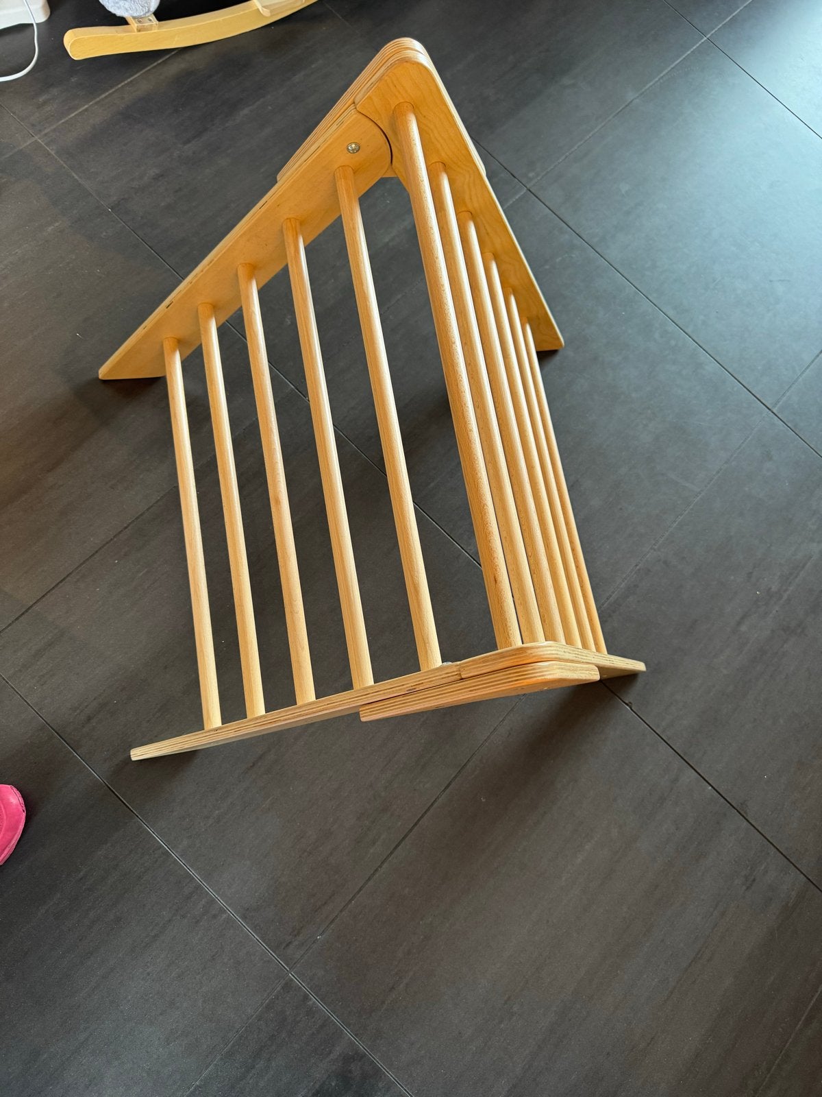 Houten Klimrek met Glijbaan/Klimwand - Montessori Speelgoed, Ophalen, Zo goed als nieuw, Overige typen
