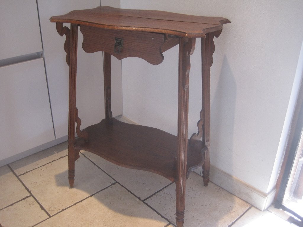 Bijzettafel Art Nouveau Jugendstil., Ophalen, Minder dan 55 cm, Gebruikt, 60 cm of meer