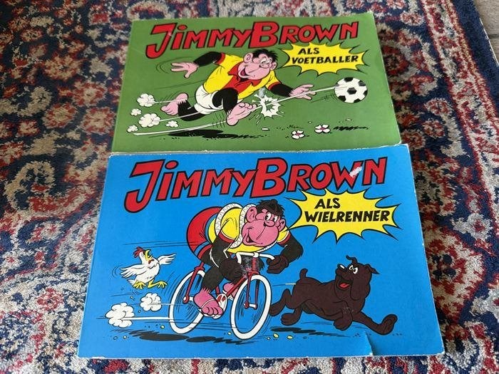 Jimmy Brown.als Voetballer en Jimmy Brown.als Wielrenner., Meerdere stripboeken, Ophalen of Verzenden, Gelezen