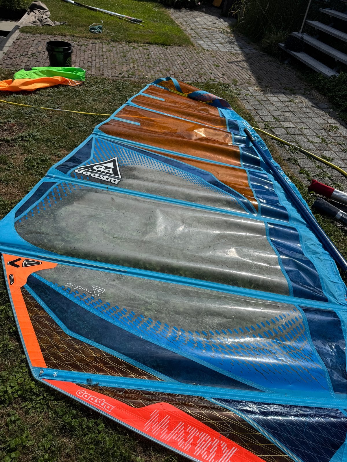 Gaastra Matrix 7.0 windsurfzeil met mast, Ophalen, Met mast, Gebruikt, Gaastra