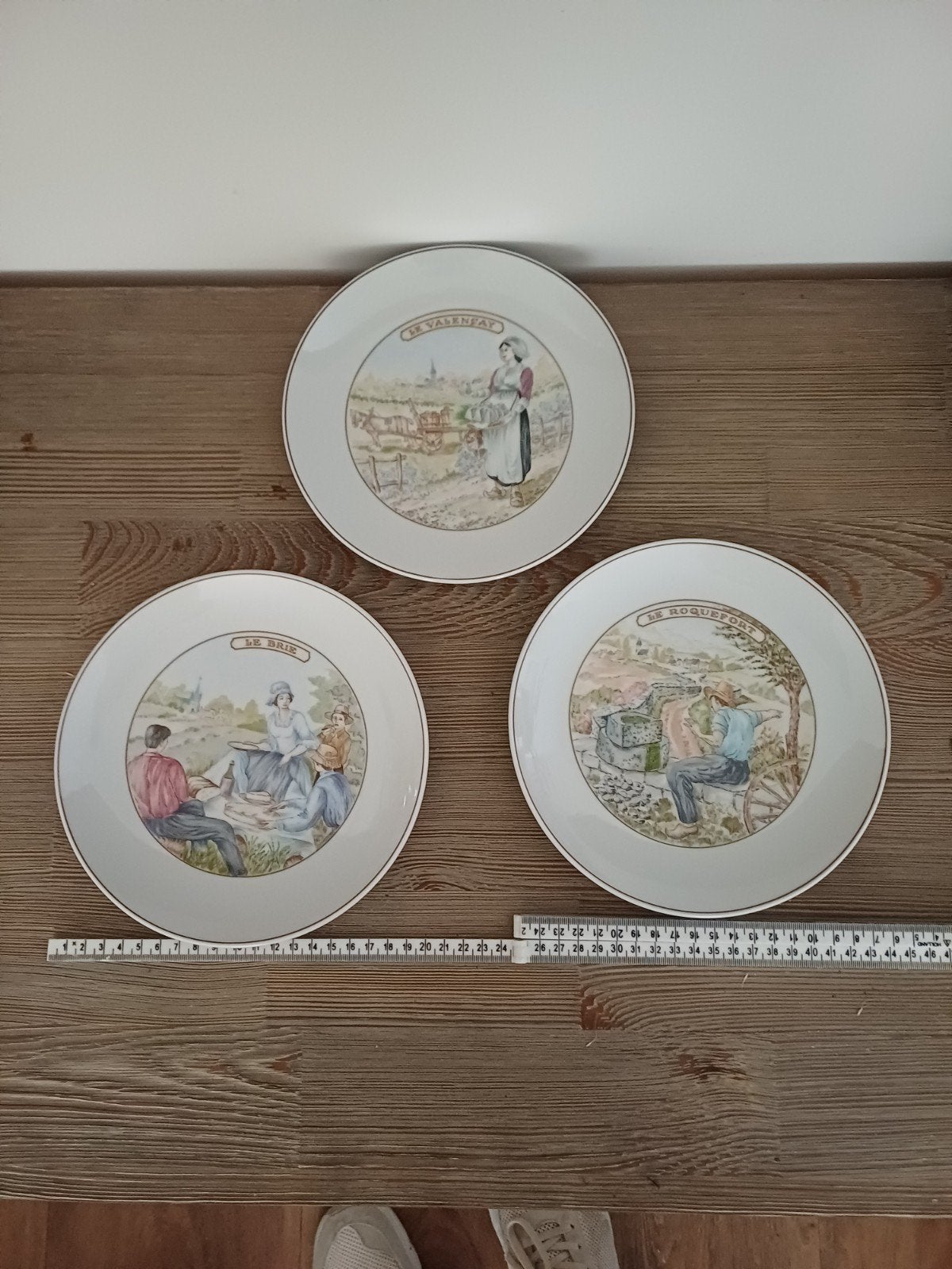 Set van 3 Vintage Decoratieve Borden - Porcelaine de Paris, Ophalen of Verzenden