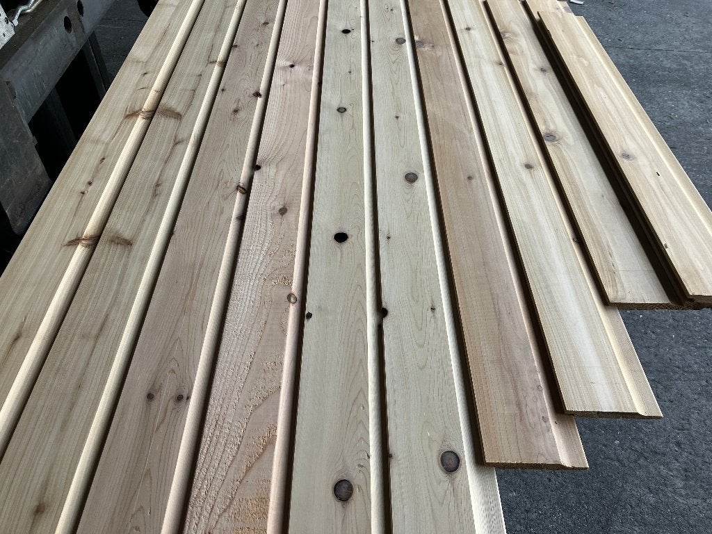 planken-rabatdelen-channelsiding-Western Red Cedar-18x122mm, Ophalen, Planken, Nieuw, Hardhout