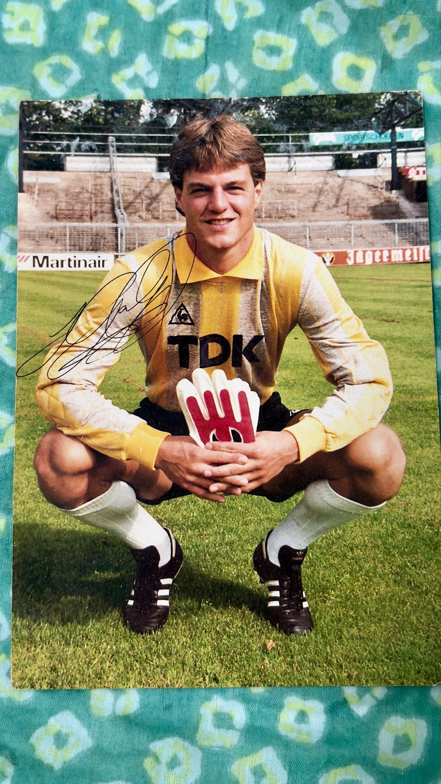 Vintage Ajax spelerskaart Hans Galjé met handtekening, Ophalen of Verzenden, Gebruikt, Ajax, Spelerskaart