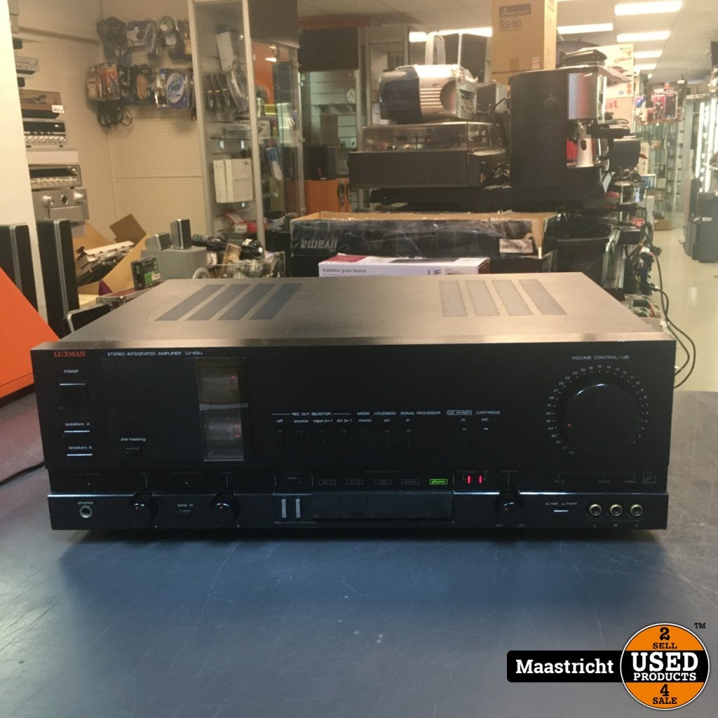 Luxman LV-103U topklasse stereo versterker 2* 50 watt met MC, Luxman, Gebruikt, Support@luxman.com, Luxman Corporation
1-3-1 Shinyokohama, Kohoku-ku
Yokohama-shi, Kanagawa 222-0033
Japan
