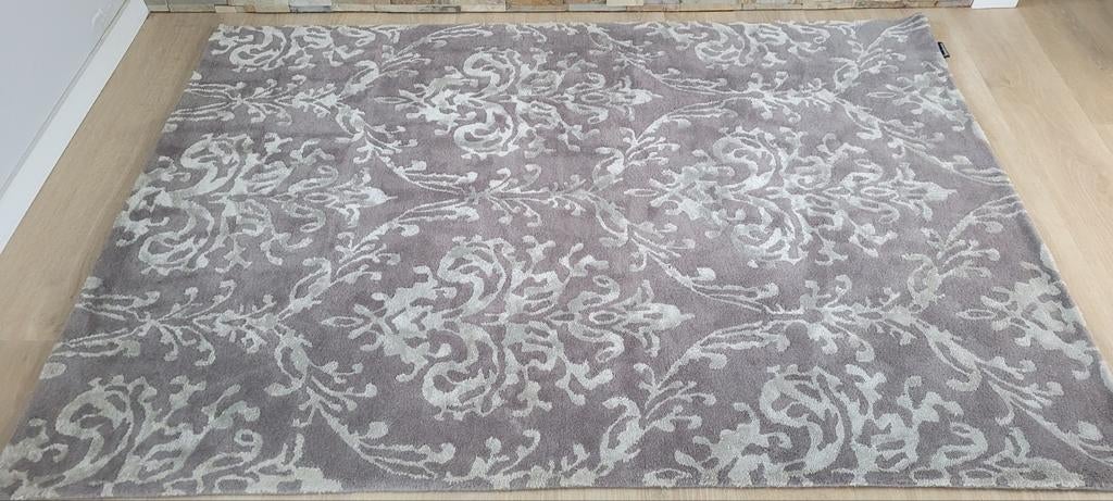 Vloerkleed Sanderson Riverside Damask grijs170x240 wol nieuw, 150 tot 200 cm, Ophalen of Verzenden, Grijs, Rechthoekig