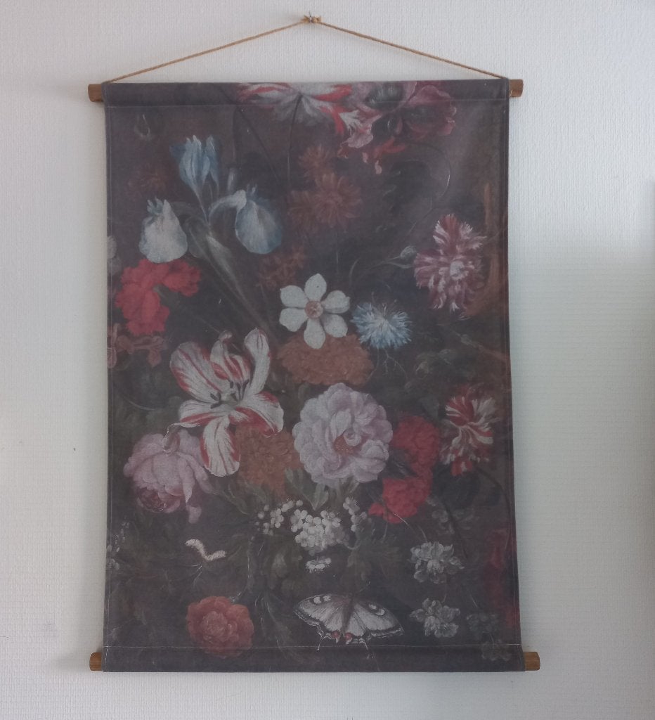 supergroot WANDDOEK met mooie BLOEMEN, 85 cm, Meerkleurig, Nieuw, Ophalen of Verzenden
