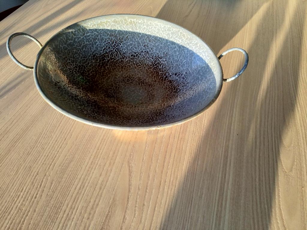 Oude wokpan met ring, Ophalen of Verzenden, Gebruikt, Overige materialen, Wok