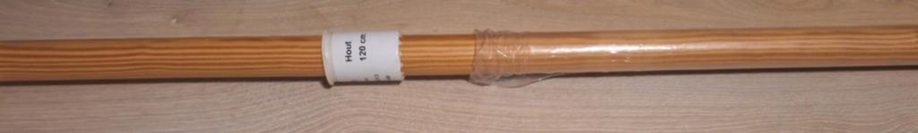 Houten ronde stok 120 cm, Ophalen, Minder dan 25 mm, Grenen, Overige typen