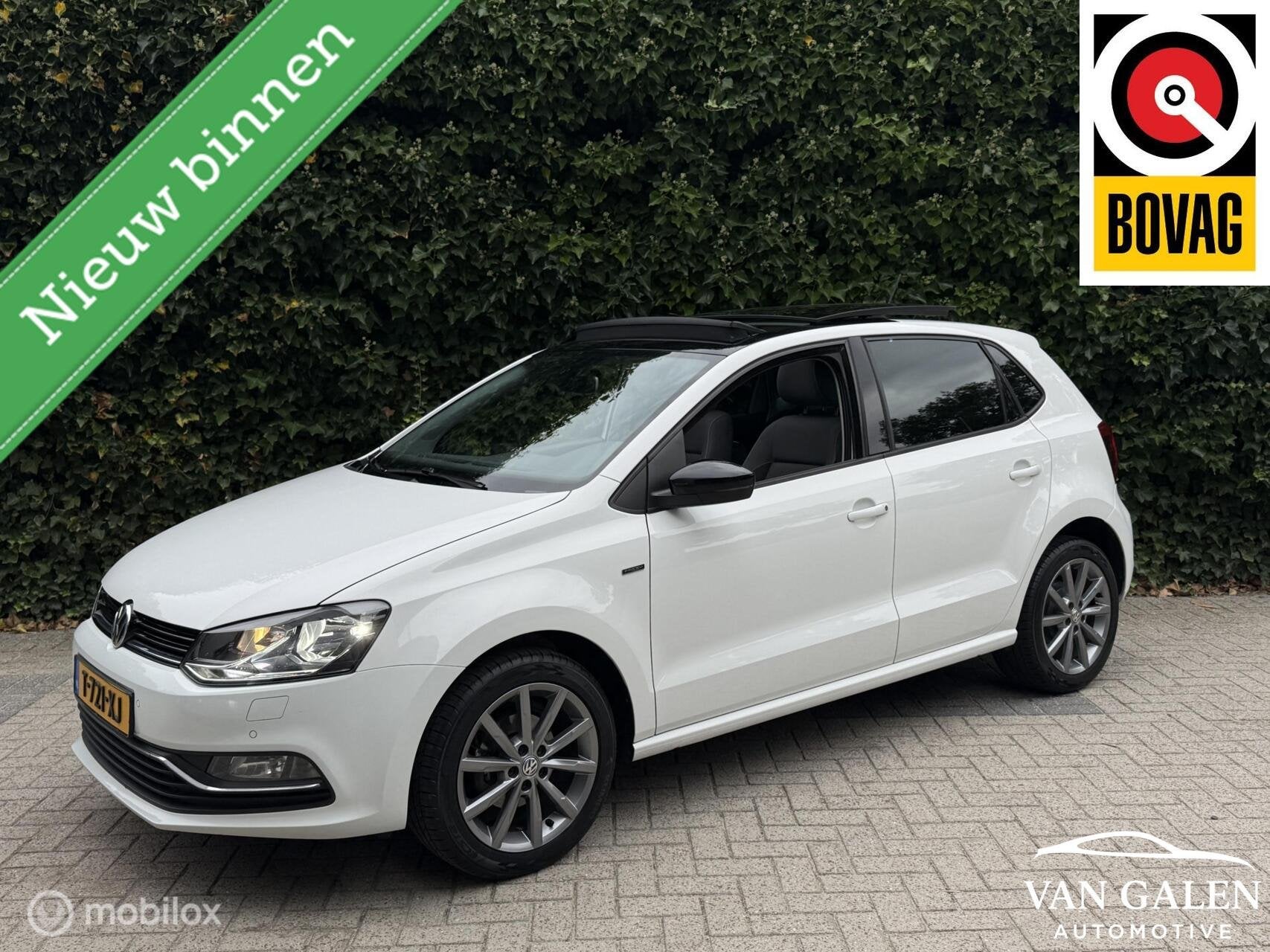 Volkswagen Polo 1.0 Facelift Airco|Pano|Led|Bluetooth|APK✅, 12 maanden, Euro 6, 60 pk, Wit