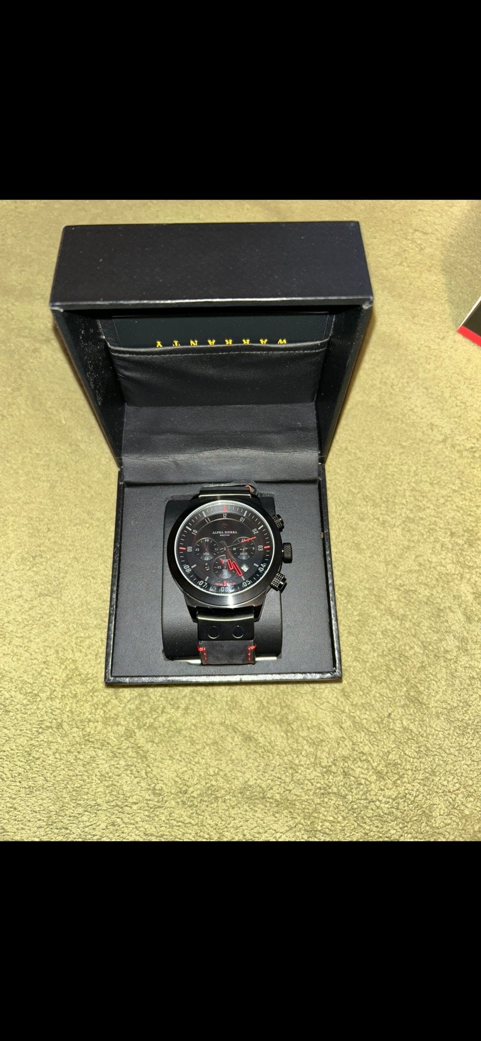 Alpha Sierra Defcon Limited Edition horloge - Nieuwstaat, Leer, Staal, Polshorloge, Zo goed als nieuw