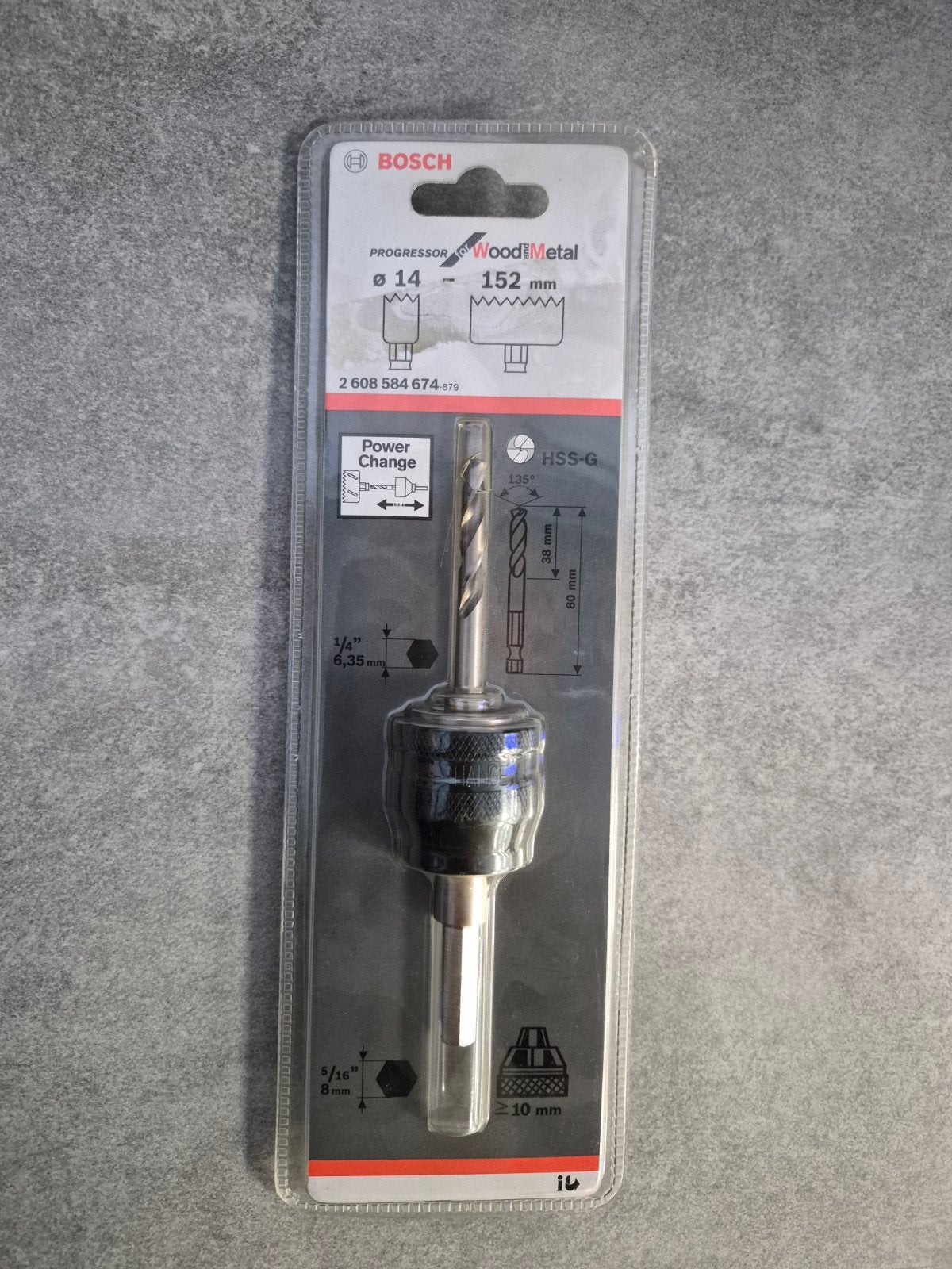 Bosch Power Change Adapter met HSS-G Boor, Ophalen of Verzenden, Nieuw, Kolomboormachine