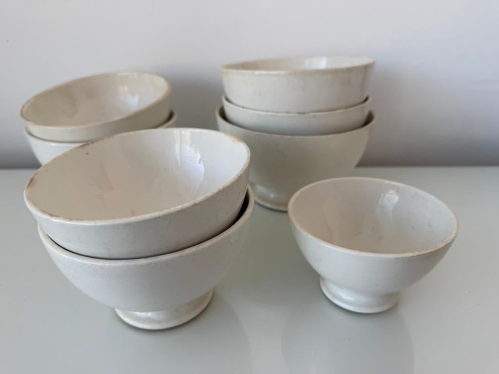 Antieke geleefde SHabby Spoelkommen BOCH LA LOUVIERE, Antiek en Kunst, Antiek | Servies los, Ophalen of Verzenden