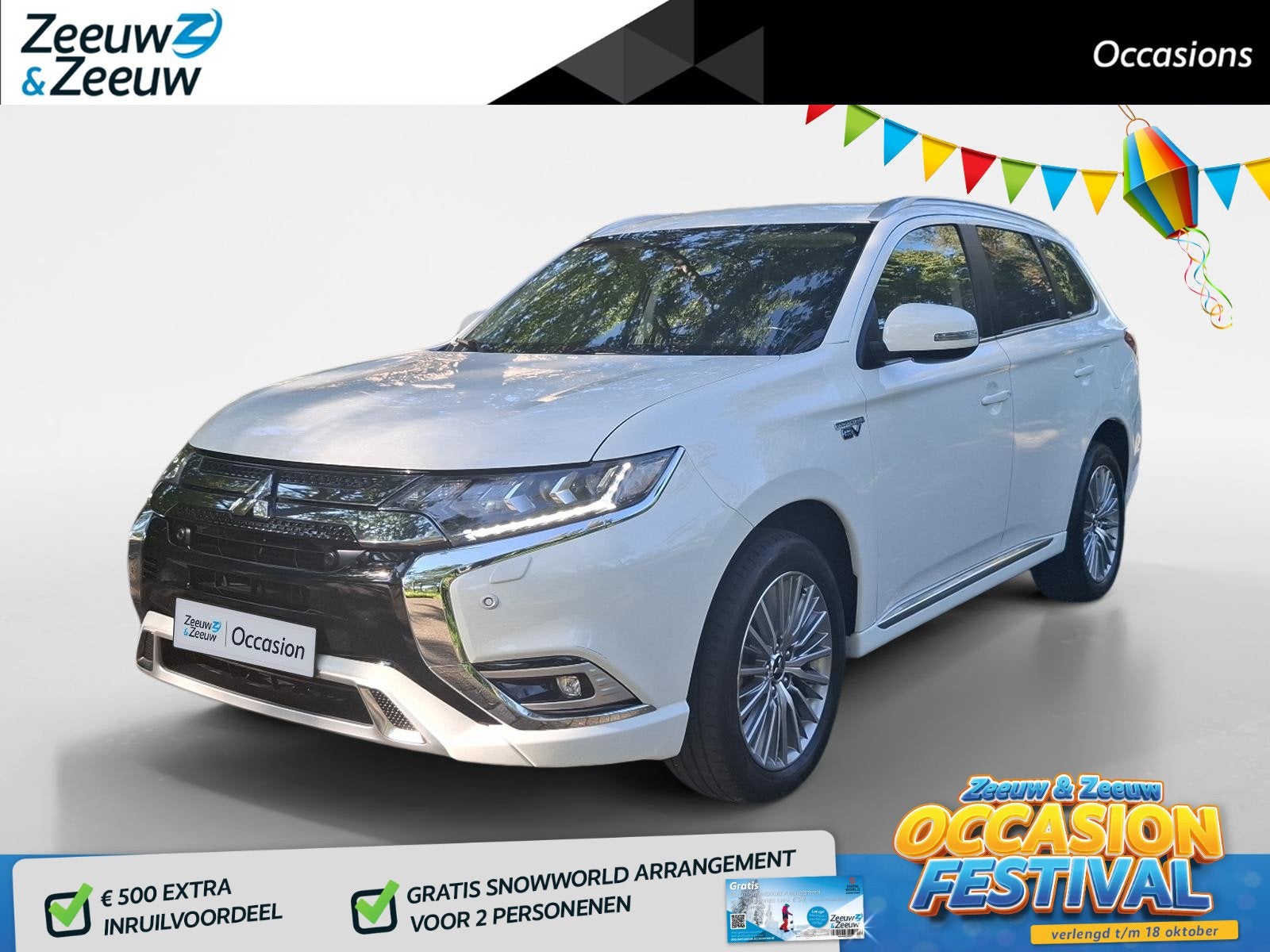 Mitsubishi Outlander 2.4 PHEV Intense | CRUISE | CLIMATE | P, Auto's, Automaat, 12 maanden, 4 cilinders, Bedrijf