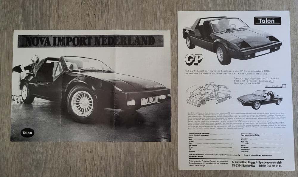 Folderset Talon Kitcar, Ophalen of Verzenden, Gelezen, Overige merken