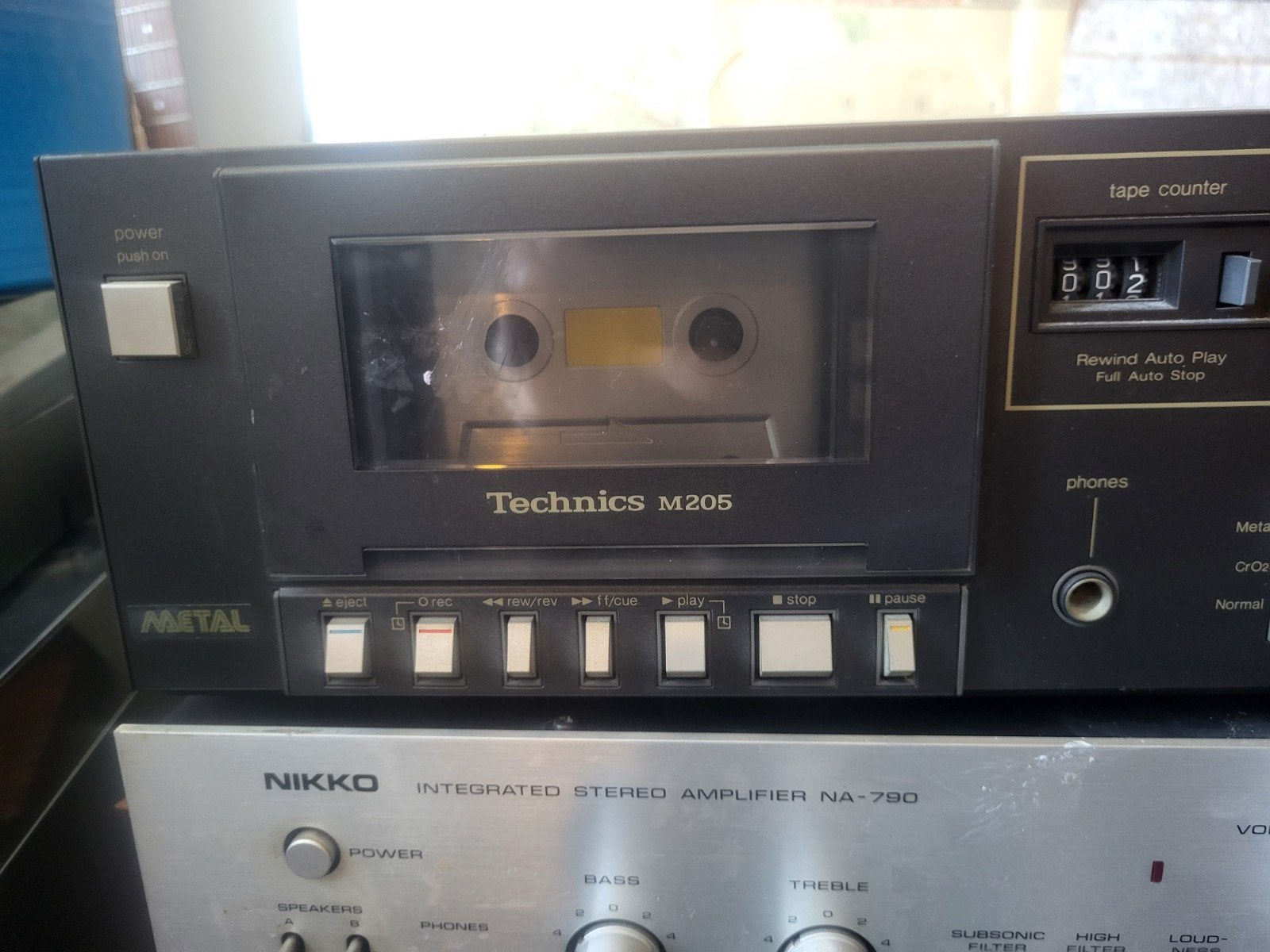 Technics M205 Cassettedeck - Vintage Audio, Ophalen, Enkel, Overige merken, Tiptoetsen