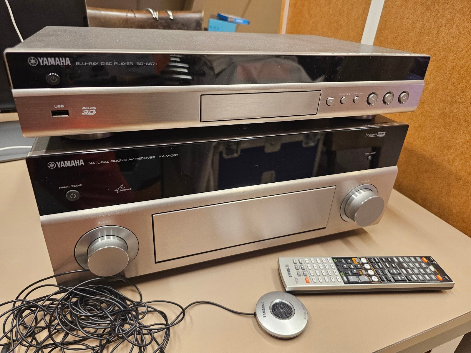 Yamaha set RX-V1067 en  BD-671, Overige merken, 7.1-systeem, 70 watt of meer, Ophalen of Verzenden