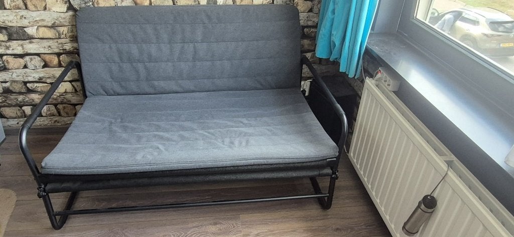 Slaapbank, Huis en Inrichting, Slaapkamer | Slaapbanken, Ophalen, Gebruikt, Zwart, Tweepersoons