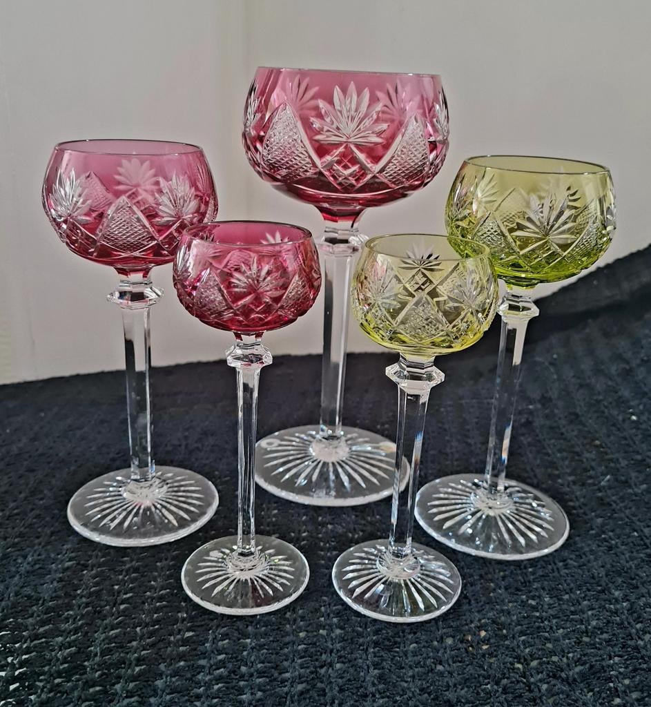 5 val saint lambert glazen, Antiek en Kunst, Antiek | Glas en Kristal, Ophalen of Verzenden