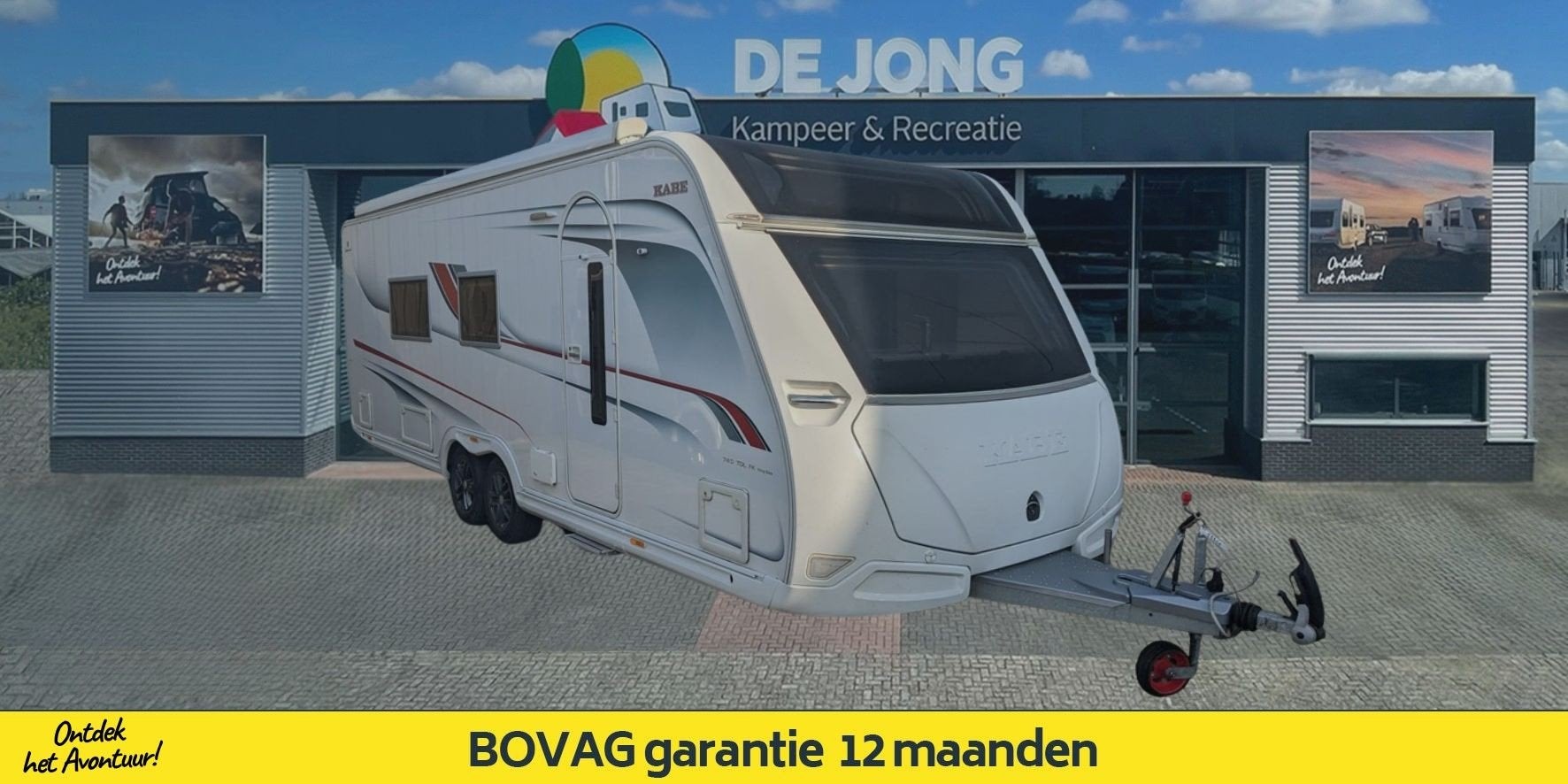 Kabe Imperial 740 TDL FK KS (bj 2018), Caravans en Kamperen, Tot en met 2, Bedrijf, Kabe, Airco