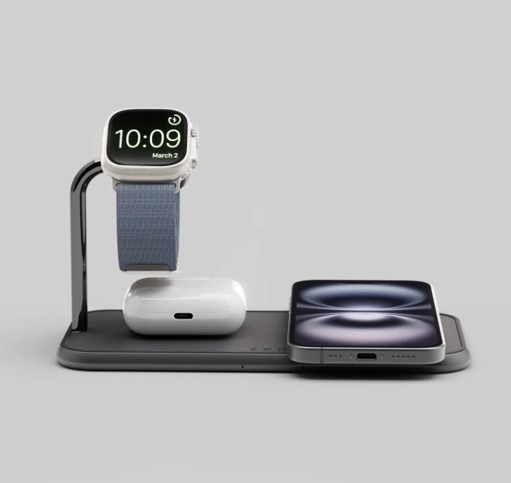 Zens Dual & watch fast wireless charger oplader, Zens, Draadloze oplader, Ophalen of Verzenden, Zo goed als nieuw