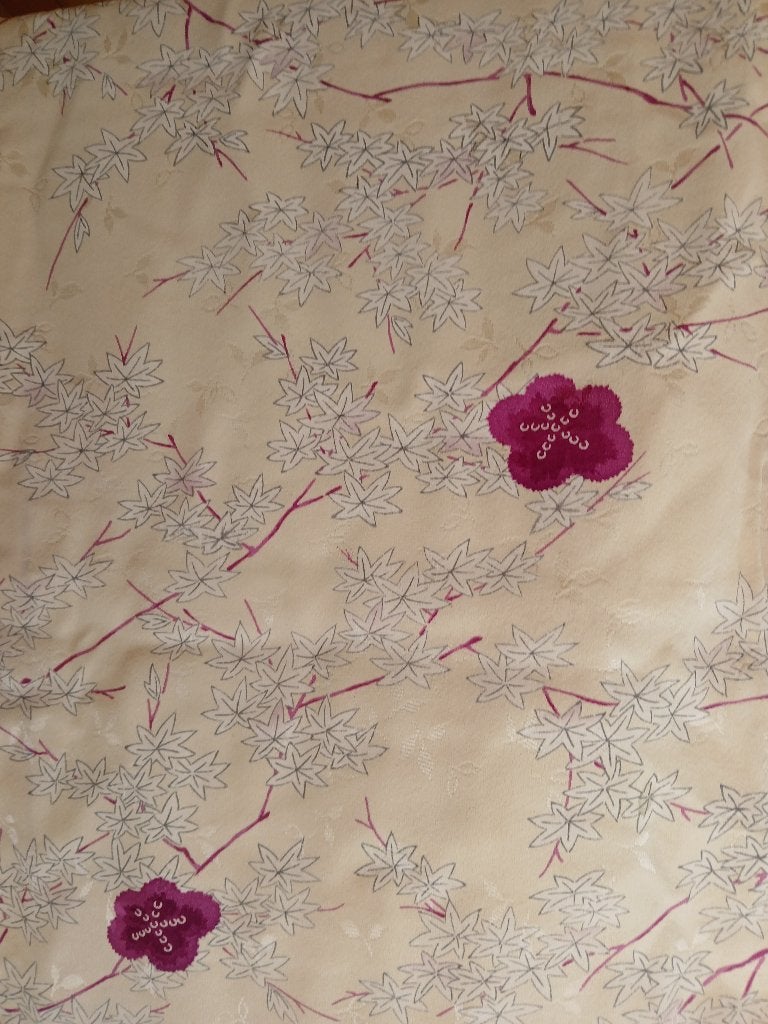 Traditionele Japanse Kimono white parple ume, Ophalen of Verzenden