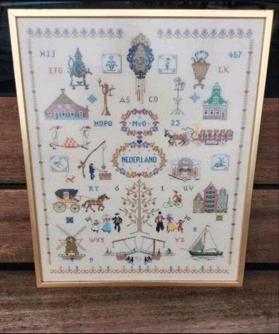 Twee Borduurwerken lngelijst
Grote 45x70 cm., Ophalen of Verzenden, Borduurpakket