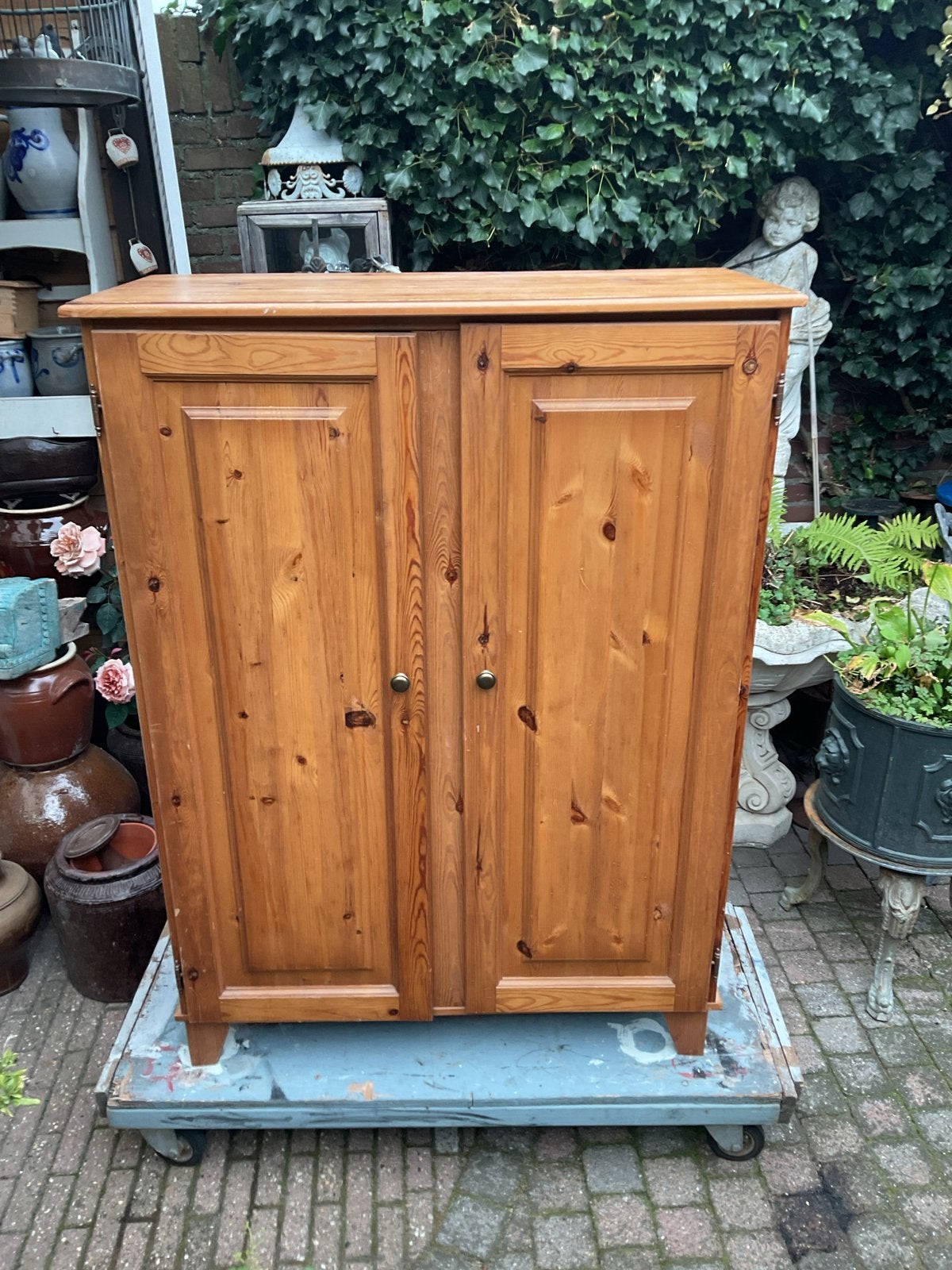 grenen kast met planken, Ophalen, Gebruikt, 25 tot 50 cm, 150 tot 200 cm