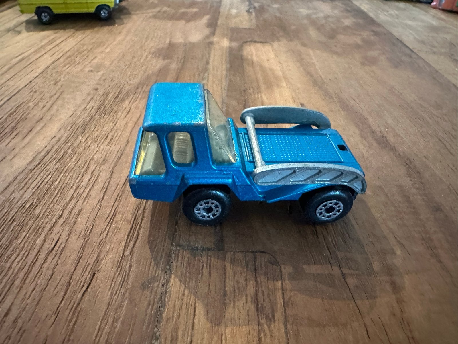 Matchbox blauwe tractor/voertuig, Ophalen of Verzenden
