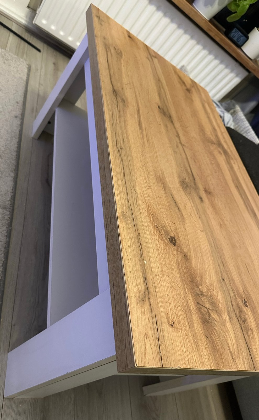 JYSK Salontafel - Hout en Wit, Huis en Inrichting, Tafels | Salontafels, Ophalen, Gebruikt, 100 tot 150 cm, 50 tot 100 cm