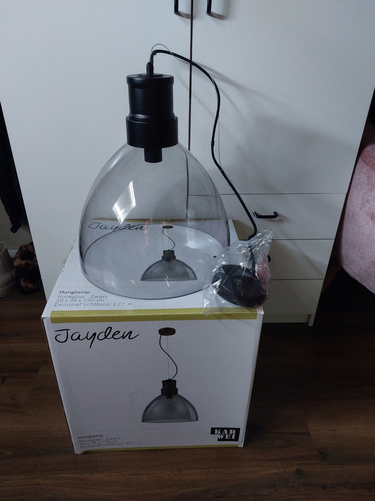 Nieuw! Karwei Hanglamp Jayden., Ophalen, Nieuw, Glas