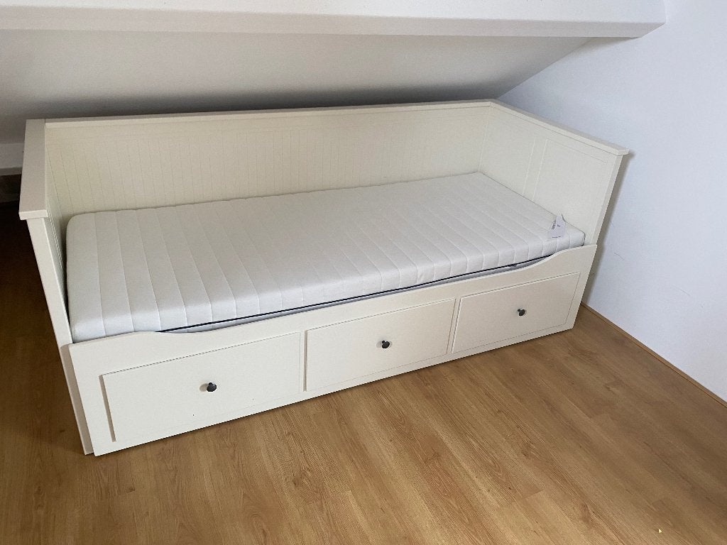 Ikea bed Hemnes wit 80 x 200, Ophalen, Gebruikt, Wit, Tweepersoons