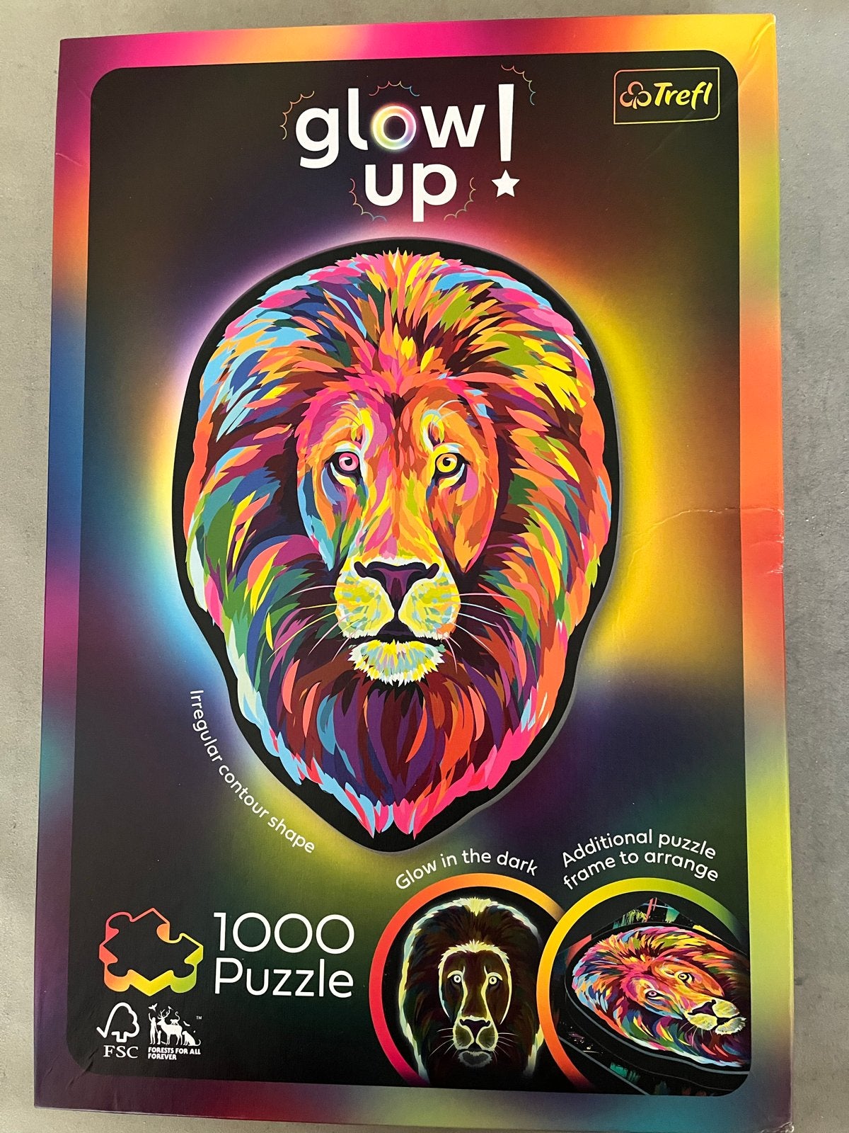Glow in the Dark Leeuwen Puzzel 1000 Stukjes, Ophalen of Verzenden, 500 t/m 1500 stukjes, Zo goed als nieuw, Legpuzzel