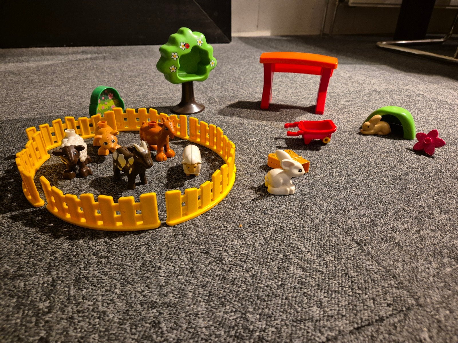 Playmobil 1.2.3 Boerderij Speelset met Dieren en Hek, Ophalen of Verzenden, Gebruikt, Jongen of Meisje